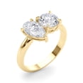 thumbnail image 3 of SZUL Women's 3 Carat TW Round And Pear Shape Lab Grown Diamond Ring in 14K Yellow Gold, 3 of 5