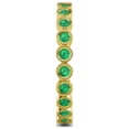 thumbnail image 5 of Emerald Bezel Set Milgrain Work Eternity Band 0.57 ct tw to 0.67 ct tw in 14K Yellow Gold.size 6.0, 5 of 8