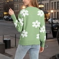 thumbnail image 5 of PFRNLF Womens Floral Sweaters Fall Winter Crew Neck Long Sleeve Loose Knit Pullover Sweater Tops, 5 of 5