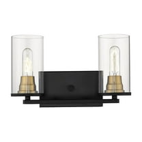 Millennium Lighting Pasadena 2 Light Matte Black/Heirloom Bronze Bathroom Vanity Light