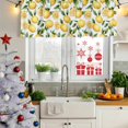 thumbnail image 5 of Watercolor Lemon Curtain Valances for Windows, Kitchen Valance Window Treatments Panel 2 Pack, Yellow Green Fruit Leaf Painting Rod Pocket Short Curtains for Bathroom Bedroom 42 x 18 Inch, 5 of 8