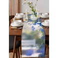 thumbnail image 4 of Blue Spring Floral Table Runner 108 Inches, Botanical Summer Flowers Farmhouse Bed Runner Dresser Scarves Tabletop for Indoor Outdoor Parties/Ceremony/Banquet, 13"x 108", 4 of 8