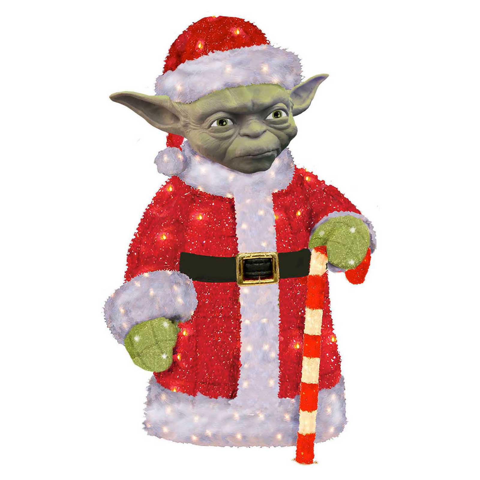 Star Wars Yoda in Santa Suit Christmas Holiday Light Set by Kurt Adler 10 Lights 