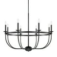 thumbnail image 4 of Chandelier 8 Light Matte Black In Industrial Style 28.75 Inch High By 38 Inch Wide     -Traditional Installation Capital Lighting 425181Mb, 4 of 6