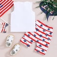 thumbnail image 6 of enyan Baby Boy 4th of July Outfits Short Sleeve Tee Shirt and Casual Shorts Fourth of July Summer Outfit,White,6-9 Months, 6 of 7