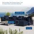 thumbnail image 2 of Modway Saybrook 5-Piece Fabric Outdoor Patio Sectional Sofa in Navy, 2 of 12