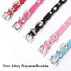 thumbnail image 4 of El collar de perro de cuero de PU es adecuado para perros pequeños, collar de perro pequeño ajustable con diamantes de imitación, 4 of 5