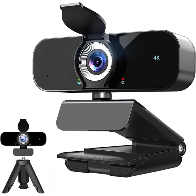 1080P Webcam for Computer/Laptop/Desktop/PC, External Camera with Microphone, USB Plug&, Auto Low Light Correction, Privacy Cover, Tripod, Wide Angle for Meeting/Online Video/Zoom