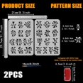 thumbnail image 2 of 2 PCS Leaf Alphabet Painting Stencil with 1Pc Plastic Paint Brush 8.3x11.7inch Reusable 26 Alphabet Letters Stencils for Painting on Wood Fabric Wall Furniture DIY Home Decor, 2 of 7