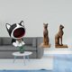 thumbnail image 2 of Elegante Estatua De Gato Egipcio, Adorno Artesanal, Figura Decorativa, Sujetalibros, Centro De Mesa Para Dormitorio, Escritorio, Sala De Estar, Oficina, Regalo De Inauguración De La Casa., 2 of 8