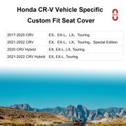 EKR Custom Fit CRV Car Seat Cover for 2017-2020 Honda CR-V EX, EX-L, LX, Touring & 2020-2022 CRV Hybrid EX, EX-L, Touring-Waterproof faux Leather Auto Seat Covers Full Set(Beige)