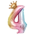 thumbnail image 2 of Crown Number Foil Balloons Number Ballon Happy Birthday Party Decoration 32 Inch, 2 of 2