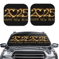 thumbnail image 2 of Fotbe Happy New Year 2025 D Juego de 2 Piezas de Parasoles para Parabrisas | Bloqueador Solar para Auto | Accesorios Plegables para Protección Solar Interior-Small, 2 of 6