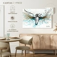 thumbnail image 5 of Elephant Stock Golden Night Hummingbird Wall Art - Horizontal Canvas Wall Art - Living Room Wall Decor - Animal Canvas - Gray And Turquoise Decor By Ashvin Harrison - 48" x 32", 5 of 8