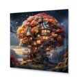 thumbnail image 2 of Designart "The Wishing Tree House Dreams in Nature I" Vangogh Metal Wall Art, 2 of 5
