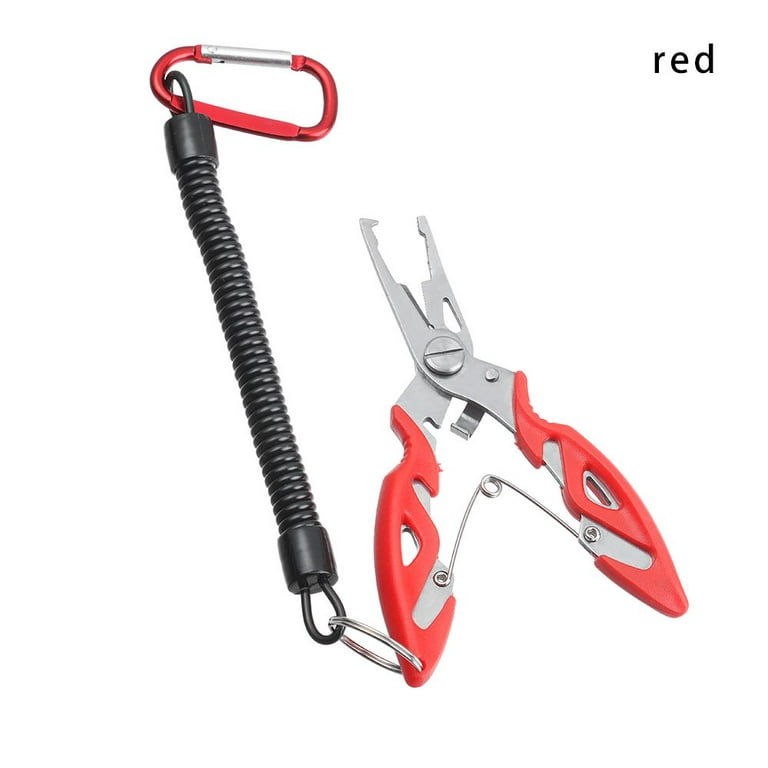  HAUSHOF Aluminum Fishing Pliers and Fish Lip Gripper,  Stainless Steel Multi-Function Fishing Pliers Hook Remover with Tungsten  Carbide Cutters, Coiled Lanyard and Sheath : Sports & Outdoors