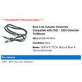 thumbnail image 2 of Door Lock Actuator Connector - Compatible with 2002 - 2005 Chevy Trailblazer 2003 2004, 2 of 2