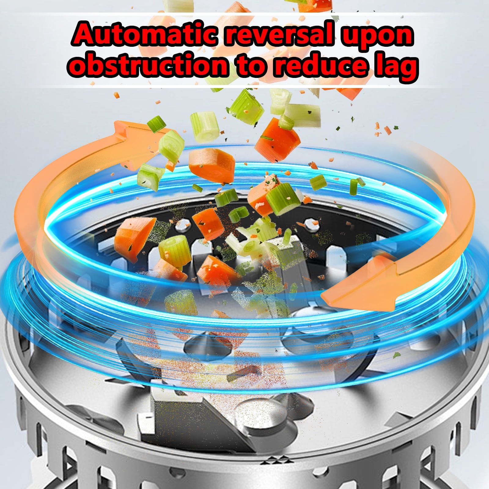 Arcticwind Food Waste Disposer,Garbage Disposal Continuous Feed Food Waste Disposer,Stainless Steel Food Waste Grinding System Anti-Jam,Ultra-Quiet,Power Cord Included,Black stainless steel version