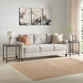 thumbnail image 5 of Lavish Home Set of 2 Modern End Tables with Wood Top and Metal Base (Gray), 5 of 7