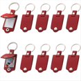 thumbnail image 1 of 10 Llaveros de Sublimación en A Granel, Llaveros de Sintético con Prensa de para Fotos y Texto DIY, Color Rojo., 1 of 5