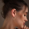 thumbnail image 2 of LeCalla 925 Sterling Silver Earrings for Women | Rose-Gold & Yellow-Gold Plated Silver Hoops, 2 of 6