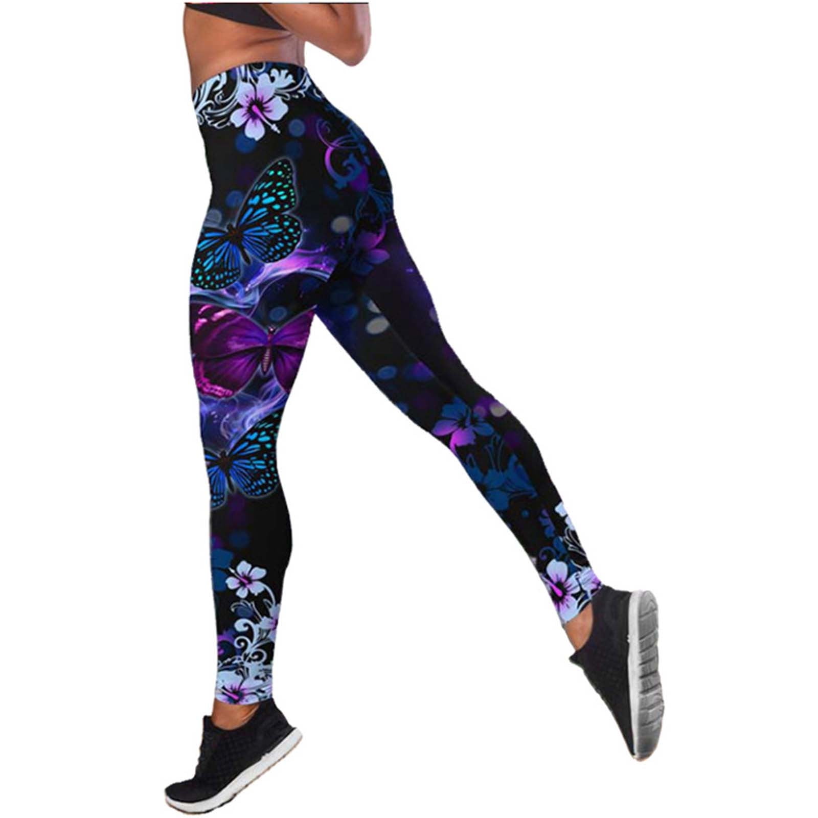 Promover Womens High Waist Yoga Pants with Pockets Workout Running Gym Leggings 