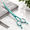 Green-Curved, variant on 7-inch Pink Chunker Pet Shears, 440C Stainless Steel Trimming Tool for Dogs and Cats