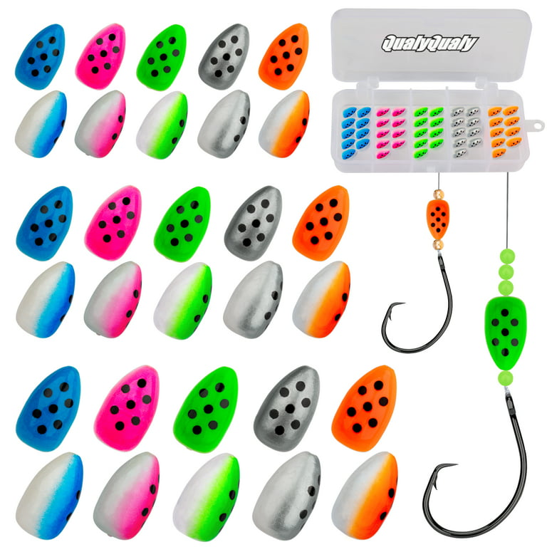 QualyQualy Small Fishing Floats Foam Floats Trout Floats Pompano Rigs  Floats Fishing Rig Floats Oval Fly Fishing Strike Indicators for Trout  Catfish Walleye 2# 45Pcs 