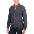 thumbnail image 4 of SAOL Aran Shawl Collar Cardigan 100% Premium Merino Wool Sweater Button Up Jacket for Men Made in Ireland, 4 of 4