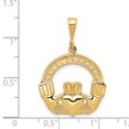 thumbnail image 2 of Pendentif Claddagh en Or Jaune 14K, 2 of 2