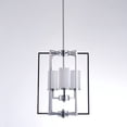thumbnail image 5 of Pasargad Home Riva Metal & Glass Chandelier Lights, Chrome & White, 5 of 5