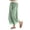 Green, variant on Women's Casual Pants Elastic Waist Patch Lace Pant With Pockets Baggy Straight Leg Trousers