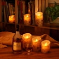 thumbnail image 5 of Flickering Candles, Candles Birch Set Of 4 5" 6" Birch Bark Battery Candles Real Wax Pillar With Remote Timer, 5 of 7