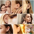 thumbnail image 4 of Silvora Rose Gold Plated Stud Initial Earrings for Women CZ Simulated Diamond Letter S Silver Earring, 4 of 8