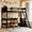 Espresso, variant on Harper & Bright Designs High Twin size Loft Bed with and Desk, Wooden Loft Bed Frame with Storage Shelves, Gray
