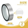 thumbnail image 2 of Cinta de película de poliéster metalizado Uxcell, cinta decorativa metálica adhesiva, cinta espejo plata mate 1 pulgada x 55 yardas, 2 of 6