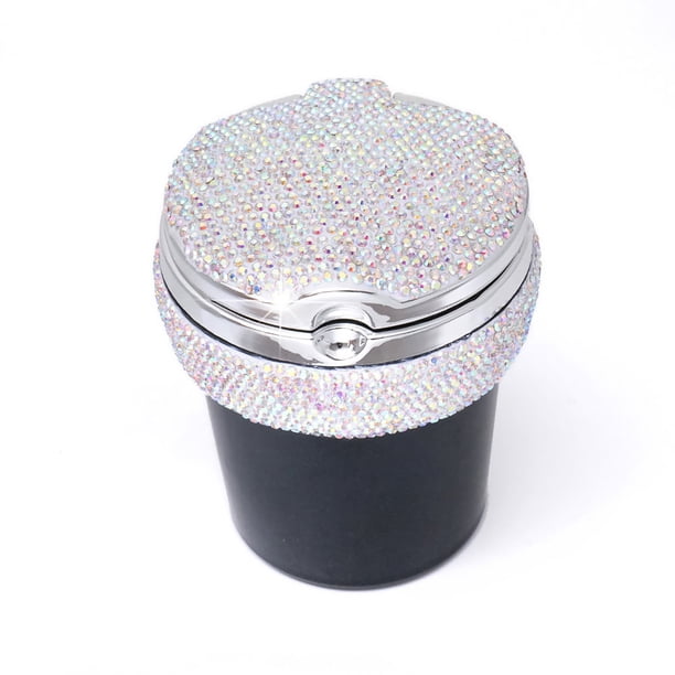 Cenicero De Diamante Para Coche Con Luz Led, Cenicero Portátil Multifuncional Para Coche, Accesorios Para Interior De Coche Minnieouse VI009000-03