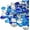 Blue, variant on Flat Glass Marbles Blue Mixed Gemstone Vase Fillers Beads Glass Beads Decorative Pebbles Gemstone Floral Fish Tank Rocks for DIY Crafts Vase Fillers Fish Tank Aquarium (17-19mm,0.66lb/300g)