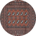 thumbnail image 1 of Ahgly Company Indoor Round Persian Light Blue Traditional Area Rugs, 5' Round, 1 of 4