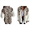 thumbnail image 2 of Chaqueta de Franela Abotonada de para Mujer, con Solapa Afelpada, Larga, Blusa A Cuadros, Otoño Color de Vaca L, 2 of 6