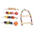 thumbnail image 3 of Parrot Swing Perch Chewing Toy,Bird Toy Set Colorful Parrot Swing Chewing Toys Bird Toyfor Parakeet Innovative Solution, 3 of 14