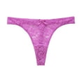thumbnail image 3 of WCJM Cotton Thongs for Women T Back Gstring Underwear Seamless Panties Ladies' Lace See-Through Exquisite Embroidery Women's Yoga Sports Girls' Underwear Purple Lace Underwear Set L, 3 of 4