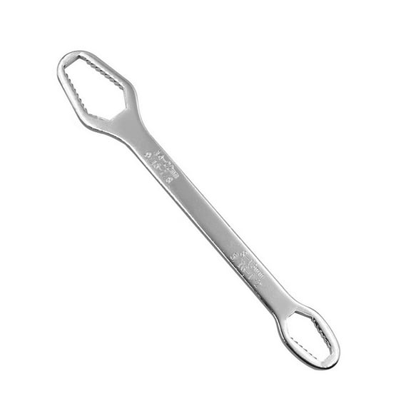 Universal Double End Wrench Tool | Self-Adjusting Chrome Plated | Fits 5/16"-7/8" SAE, 9-8mm Metric Nuts & Bolts | High Torque Leverage Design | Rust Resistant | Home Improvement, Auto Repair