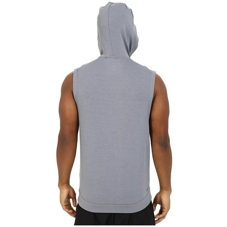 Nike Men's Dry Sleeveless Hoodie - Cool Grey - Size XL 