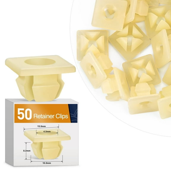 GOOACC 50Pcs License Plate Nuts for Chevrolet Colorado Malibu Silverado GMC Canyon Sierra Buick Cadillac Oldsmobile 3907444 4755299 15614745 Thread 1/4" (#14) Screw Size Fits into 13/32" Hole