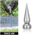 thumbnail image 3 of Miangastore Finials For Fence Conical Spearhead Silver 4Pack 4.3X1.6X1.0In, 3 of 8