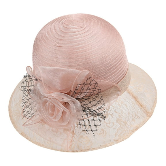 Uqiangy Derby Hats for Women Kentucky Derby Hat Tea Party Accessories for Women Black Church Hats for Women Pink Fascinators for Women Women Church Hats Fancy Hats for Women Pink