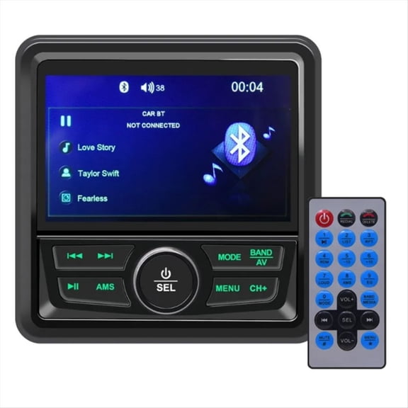 Marine Radio Boat Stereo Bluetooth FM AM Digital Media Audio Player Waterproof Boat Accessories for Yacht ATV UTV,1 * Marine Radio Kit