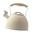 thumbnail image 3 of Hervidor de té silbante universal para todo tipo de cocinas con mango ergonómico. beige, 3 of 9