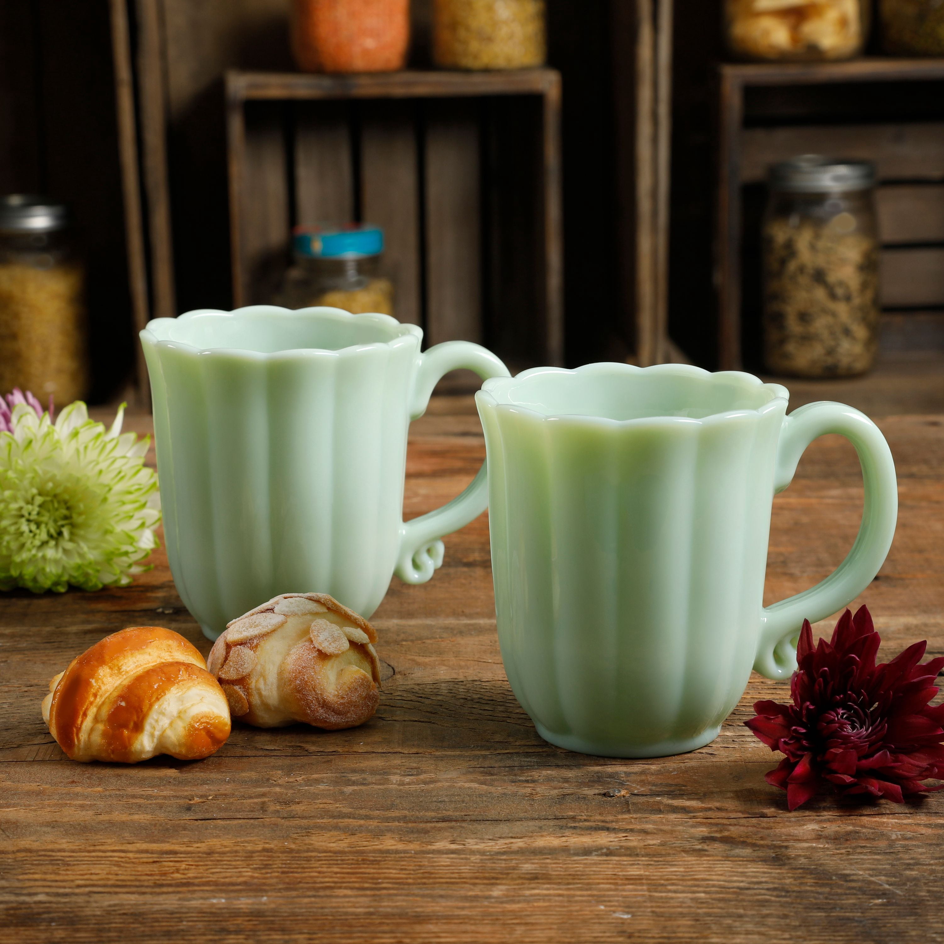 The Pioneer Woman Timeless Beauty 2-Pack Cup Set, Jade, 14.5 fl oz The Pioneer Woman Timeless Beauty 2-Pack Cup Set, Jade, 14.5 fl oz